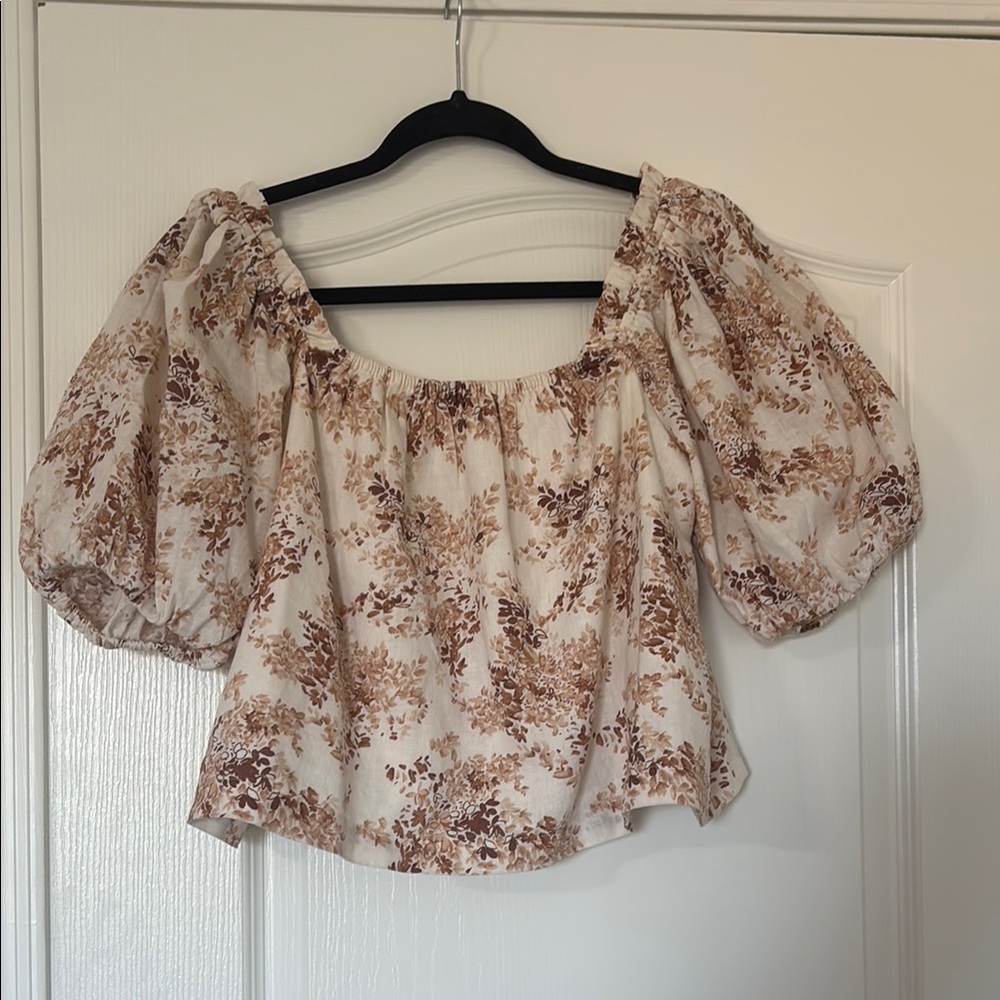 Abercrombie Floral Puff Sleeve Top - NWOT